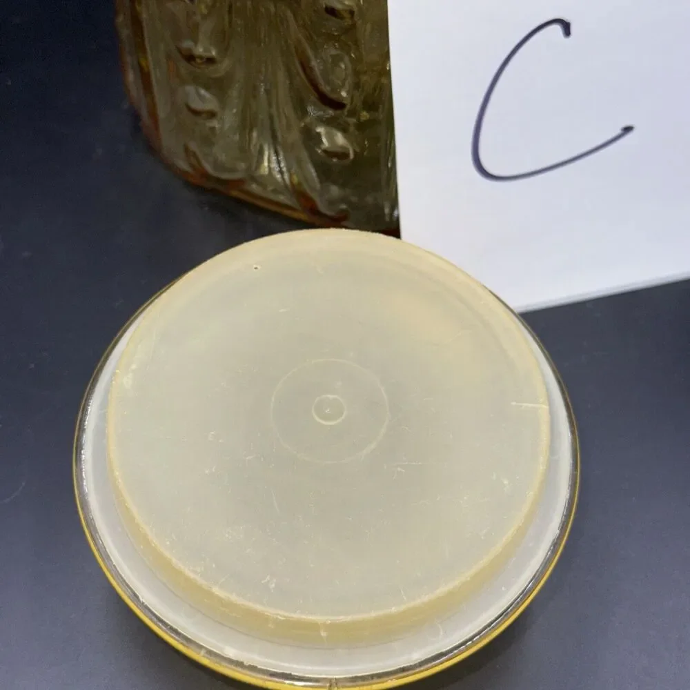 L E Smith Amber Atterbury Scroll Glass Canister Cookie Apothecary Jar 9